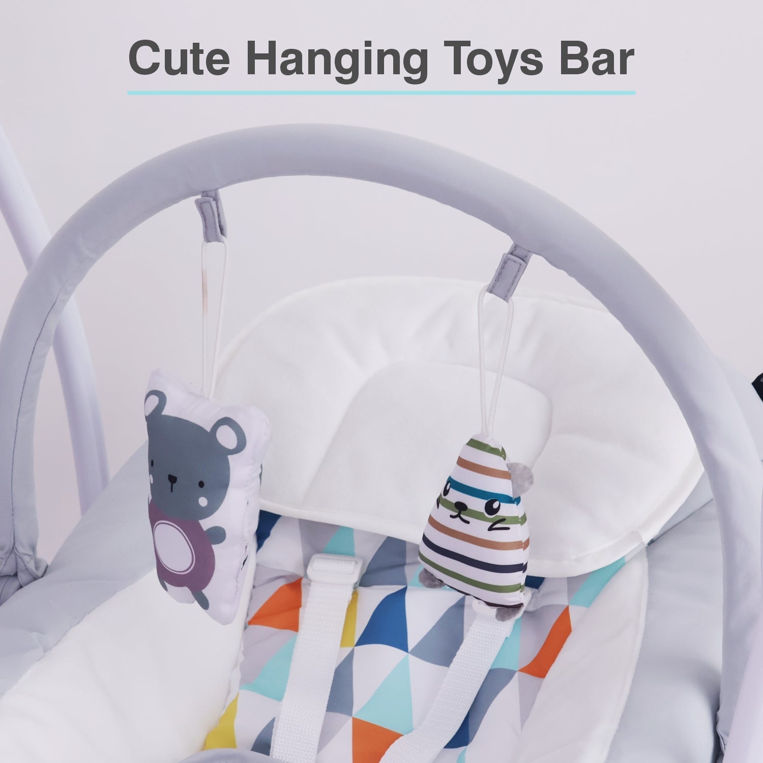 R for Rabbit Snicker Automatic Baby Swing - Grey Multi - Swings