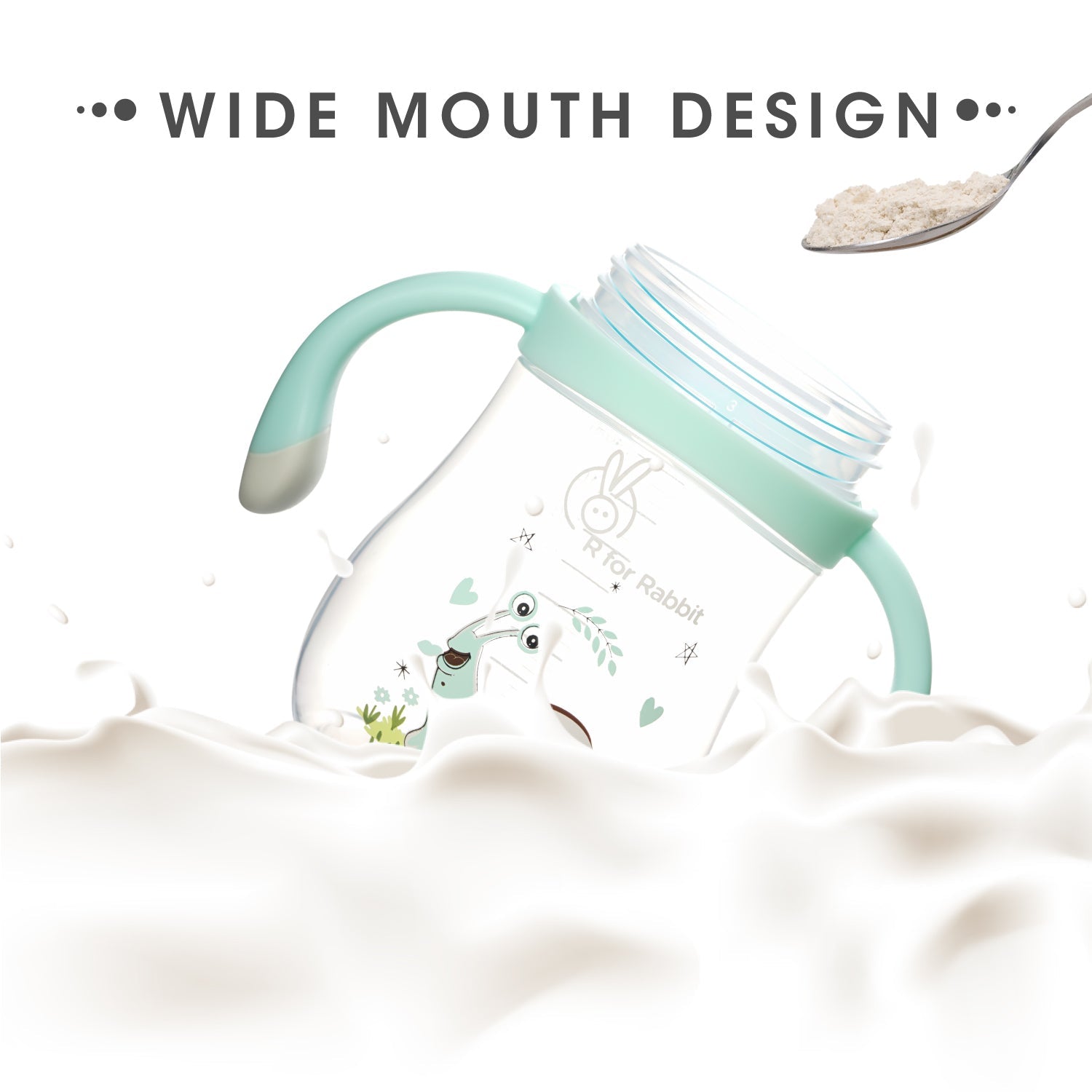 R for Rabbit Snoozy Baby Spout Sippy Cup 240ml - Green - Sippers