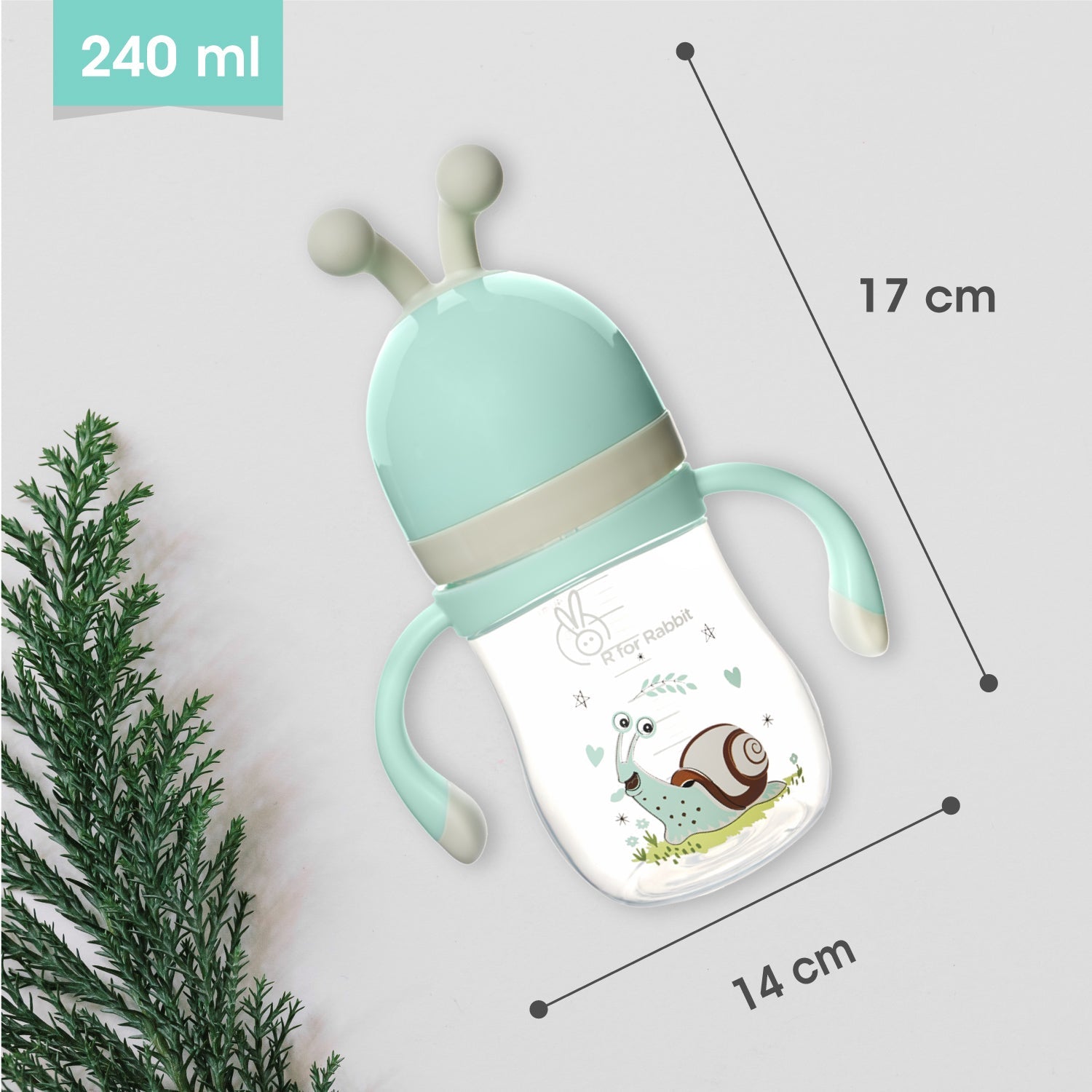 R for Rabbit Snoozy Baby Spout Sippy Cup 240ml - Green - Sippers