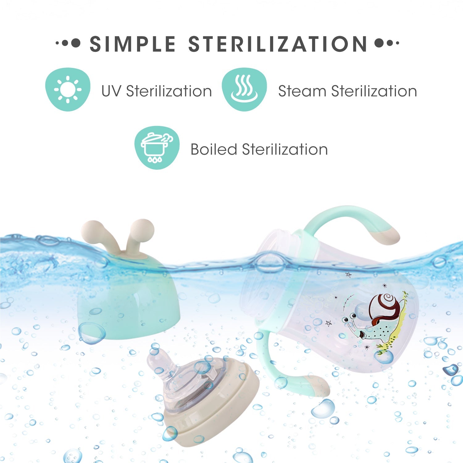 R for Rabbit Snoozy Baby Spout Sippy Cup 240ml - Green - Sippers