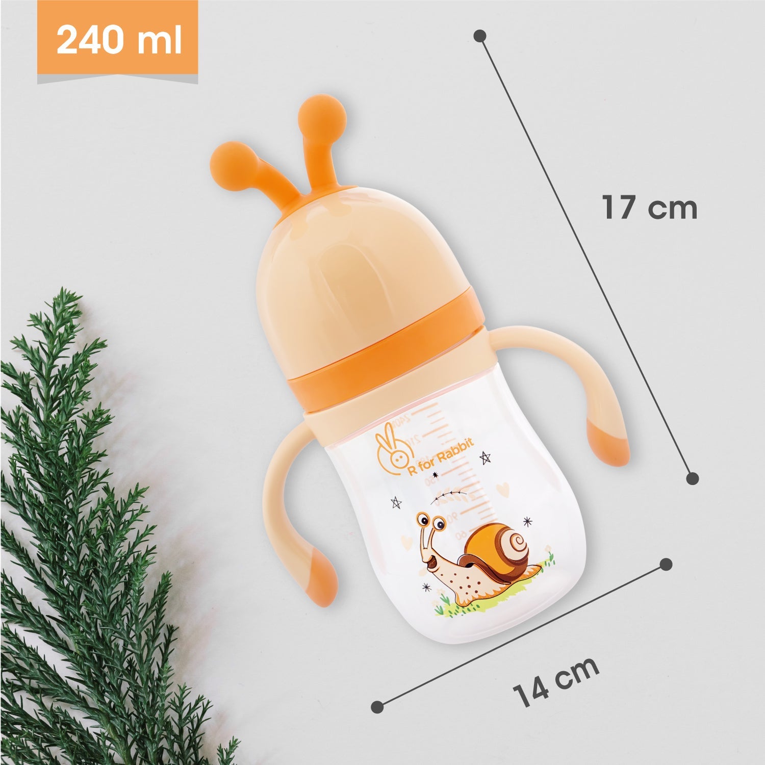 Sippy Rabbit R for Rabbit Snoozy Baby Spout Sippy Cup 240ml - Yellow - Sippers