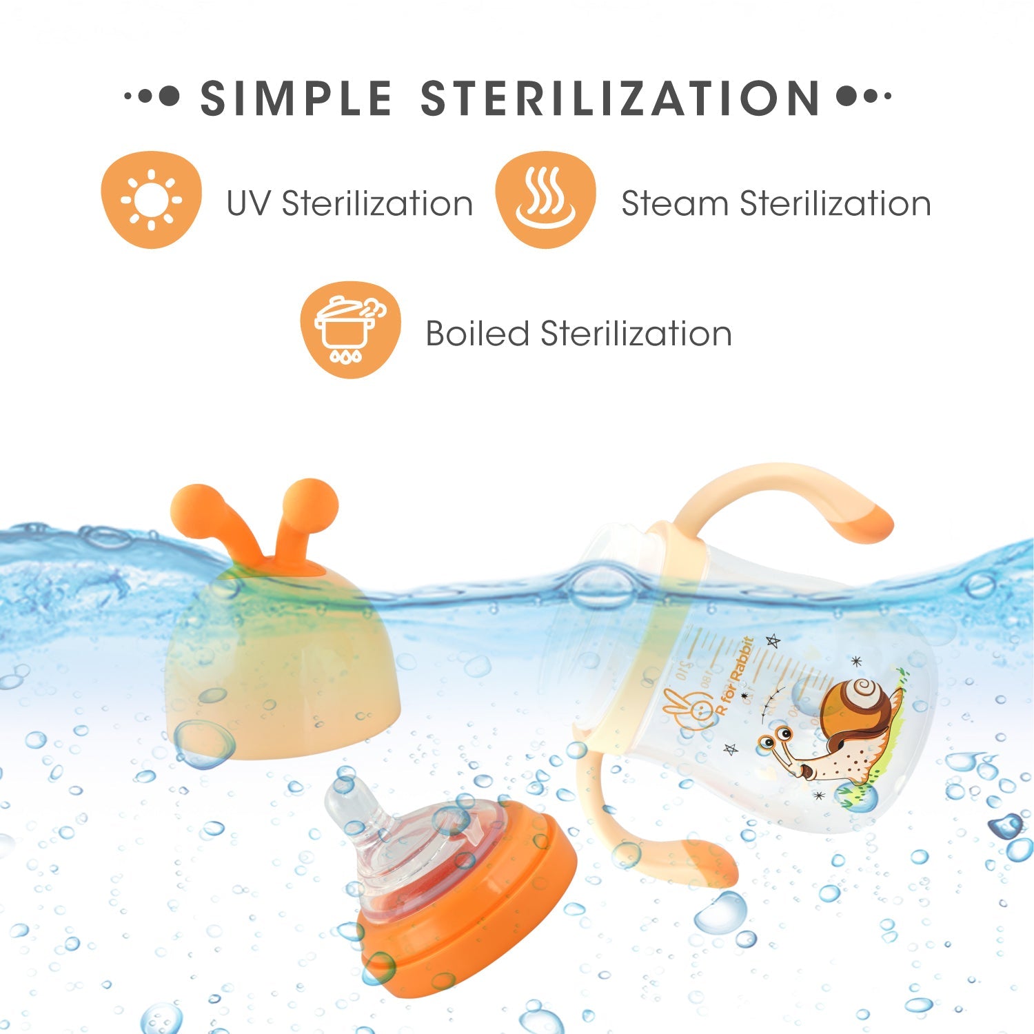 R for Rabbit Snoozy Baby Spout Sippy Cup 240ml - Yellow - Sippers