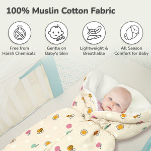 R for Rabbit Snuggy Bliss 100% Muslin Cotton Baby Bedding for Newborns (0–6 Months) - Baby Nest
