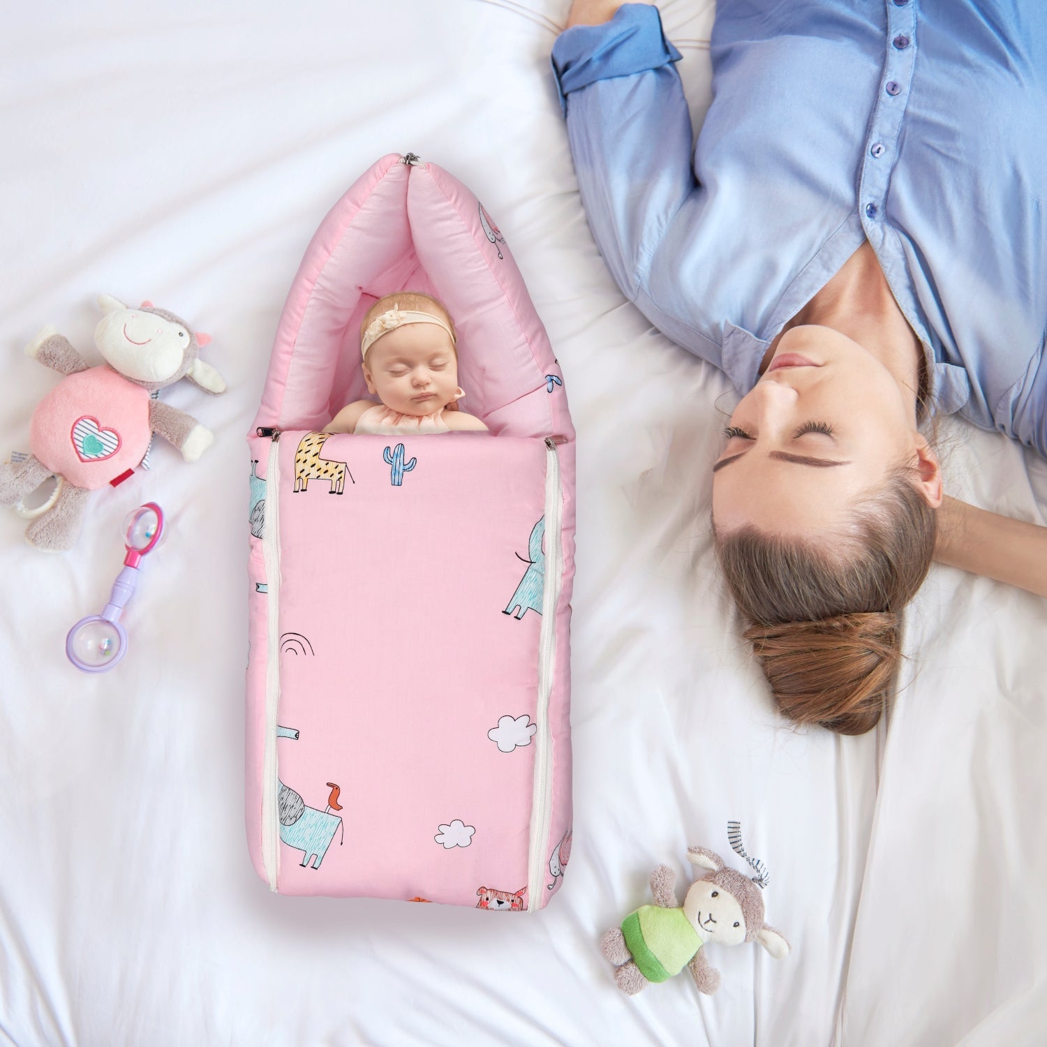 R for Rabbit Snuggy - Blush Pink - Baby Nest