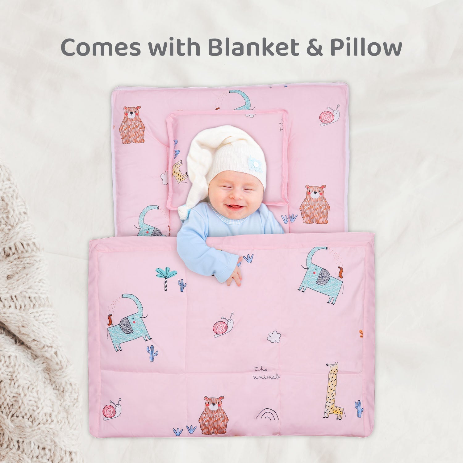 R for Rabbit Snuggy Cozy - Blush Pink - Baby Bedding Set