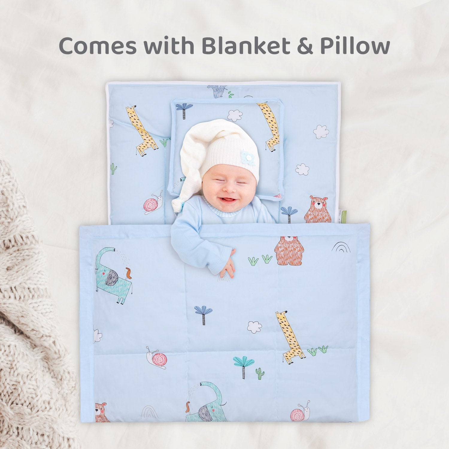 R for Rabbit Snuggy Cozy - Sky Blue - Baby Bedding Set