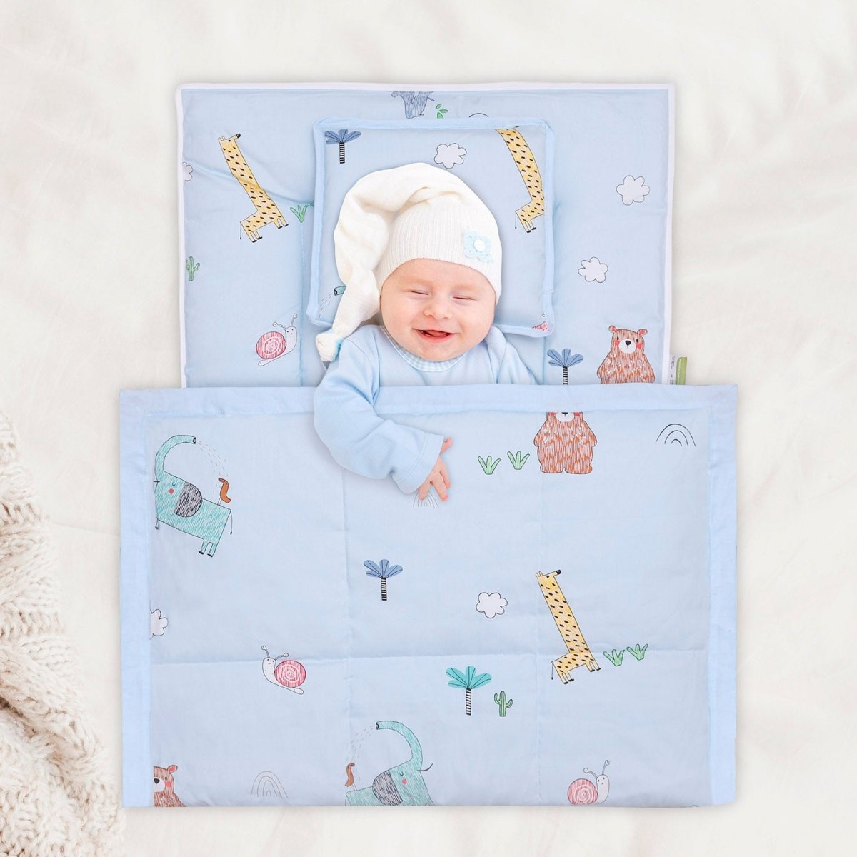 R for Rabbit Snuggy Cozy- Sky Blue - BDSCSB4