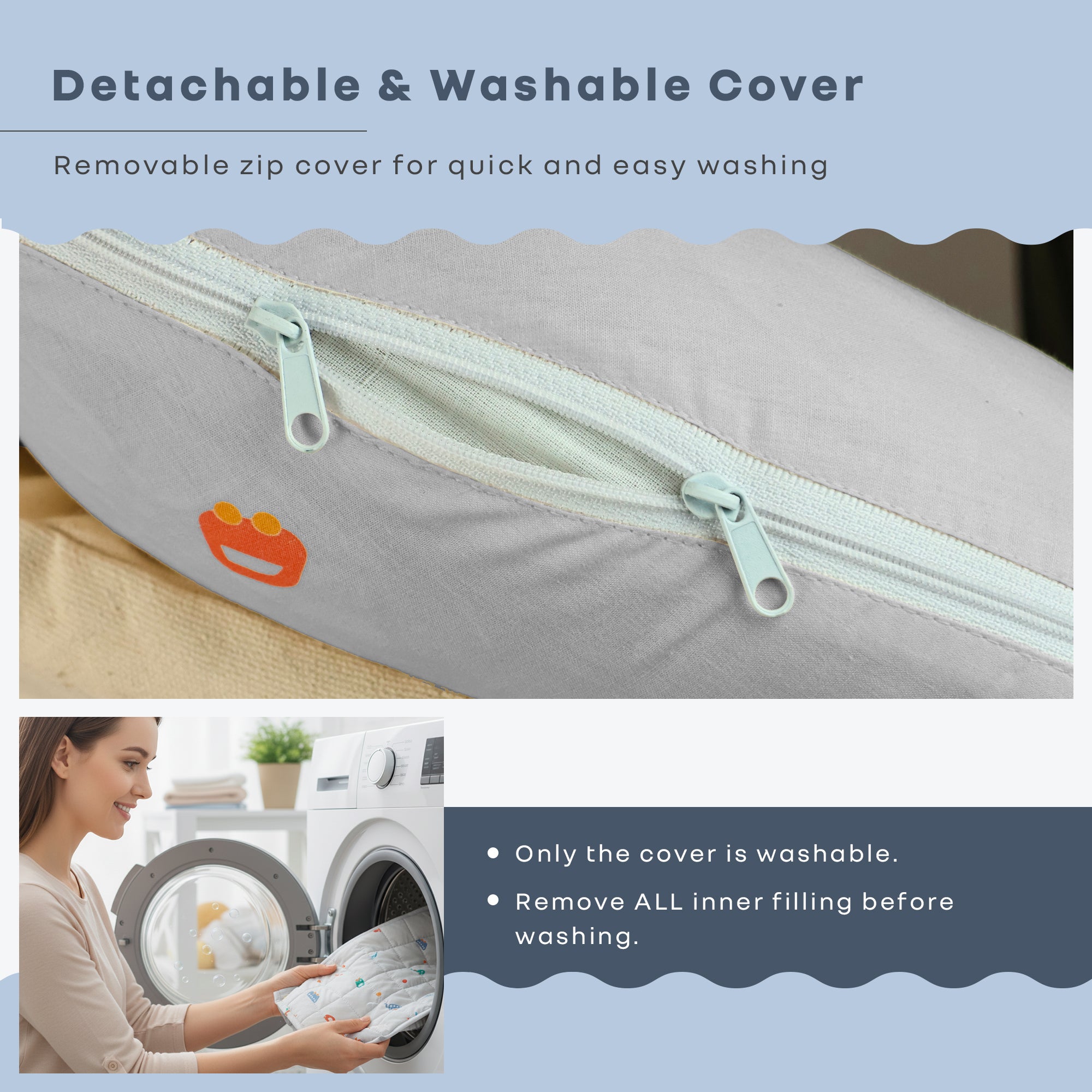 R for Rabbit Snuggy Cuddles Newborn Baby Bed - Anti - Roll Baby Nest - 100% Cotton Breathable Lounger - Bedding Set