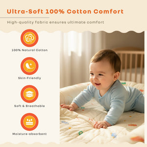 R for Rabbit Snuggy Cuddles Newborn Baby Bed - Anti - Roll Baby Nest - 100% Cotton Breathable Lounger - Bedding Set