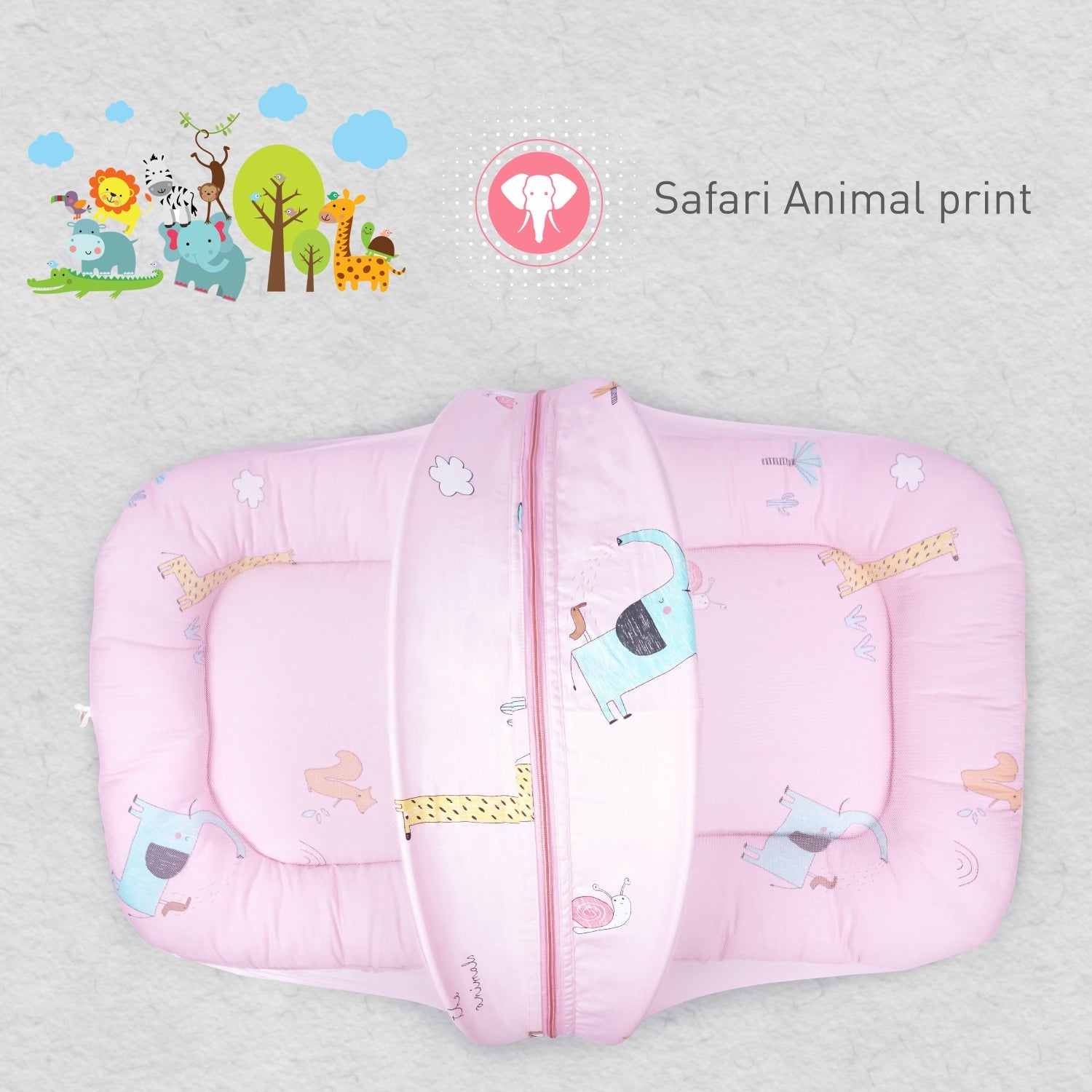 R for Rabbit Snuggy Safari - Pink - BDSSPK1