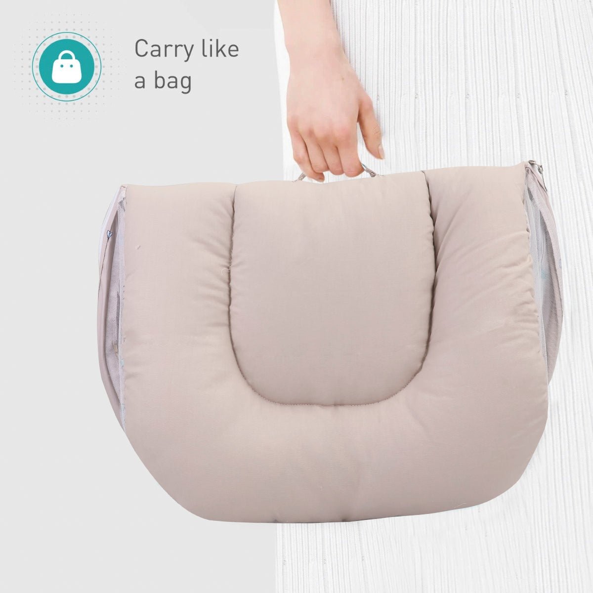 R for Rabbit Snuggy Safari - Tan Brown - Baby Mosquito Net Portable Bed