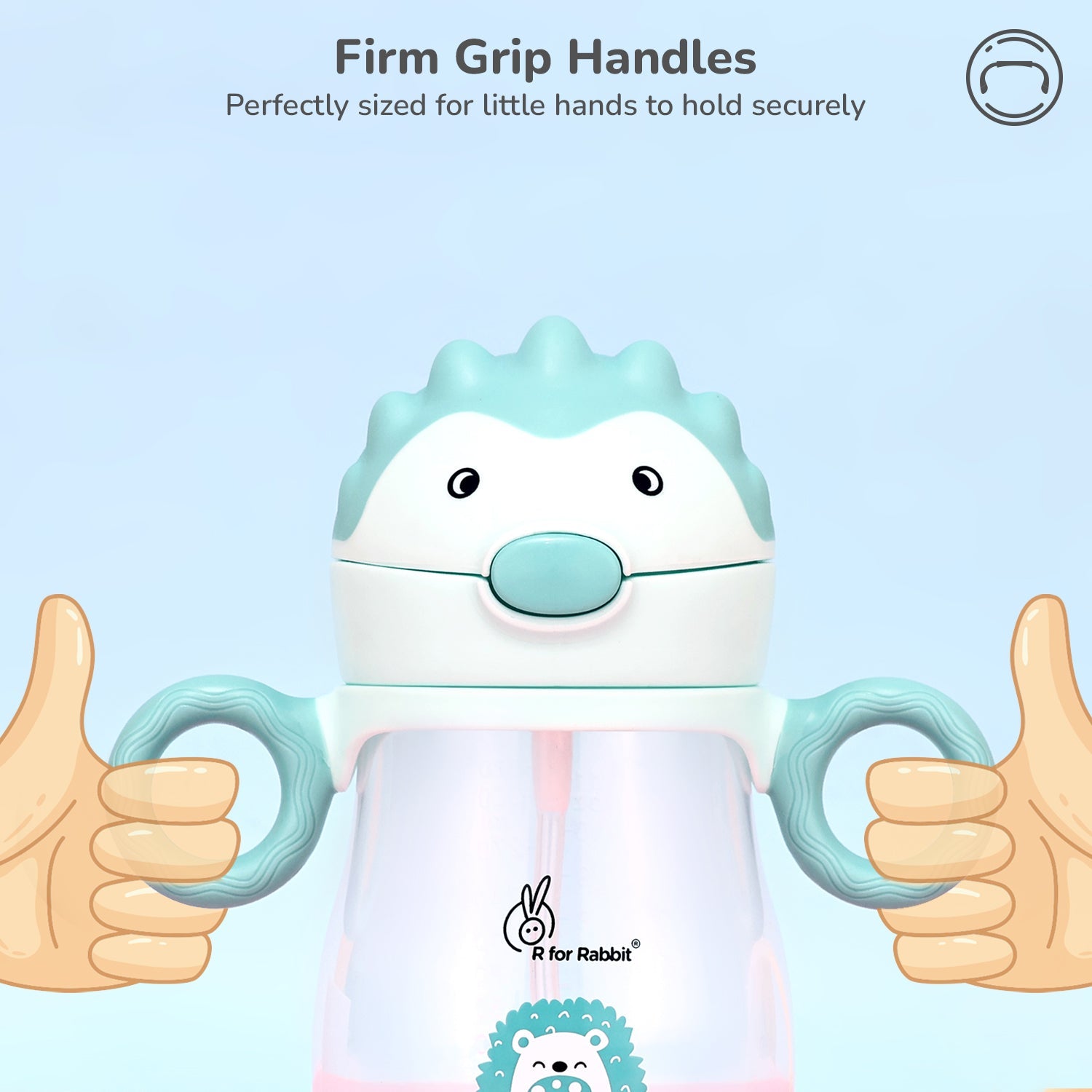 R for Rabbit Spikey Straw Sipper Lake Blue Feeding Nursing and Nursery - Sippers