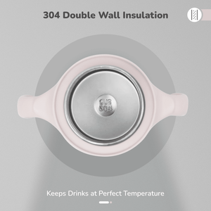 R for Rabbit Steebo Fusion Spout Cup Stainless Steel Bottle For Kids, 270ml Leak Proof - Beige - Spout Cup