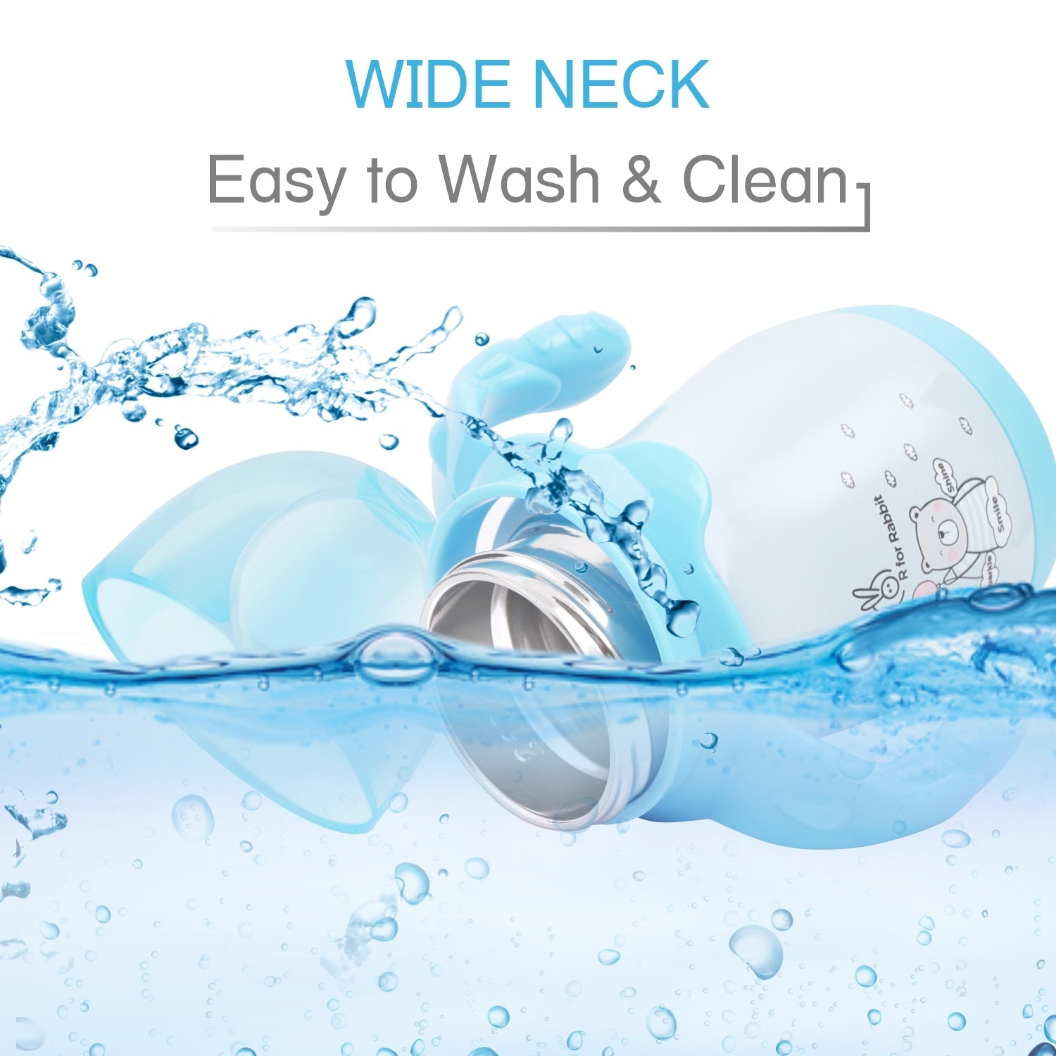 R for Rabbit Steebo Teddy Spout Cup - Blue - Sippers