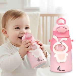 R for Rabbit Steebo Zoobie Sipper Bottle Pink Bunny - Feeding Bottle