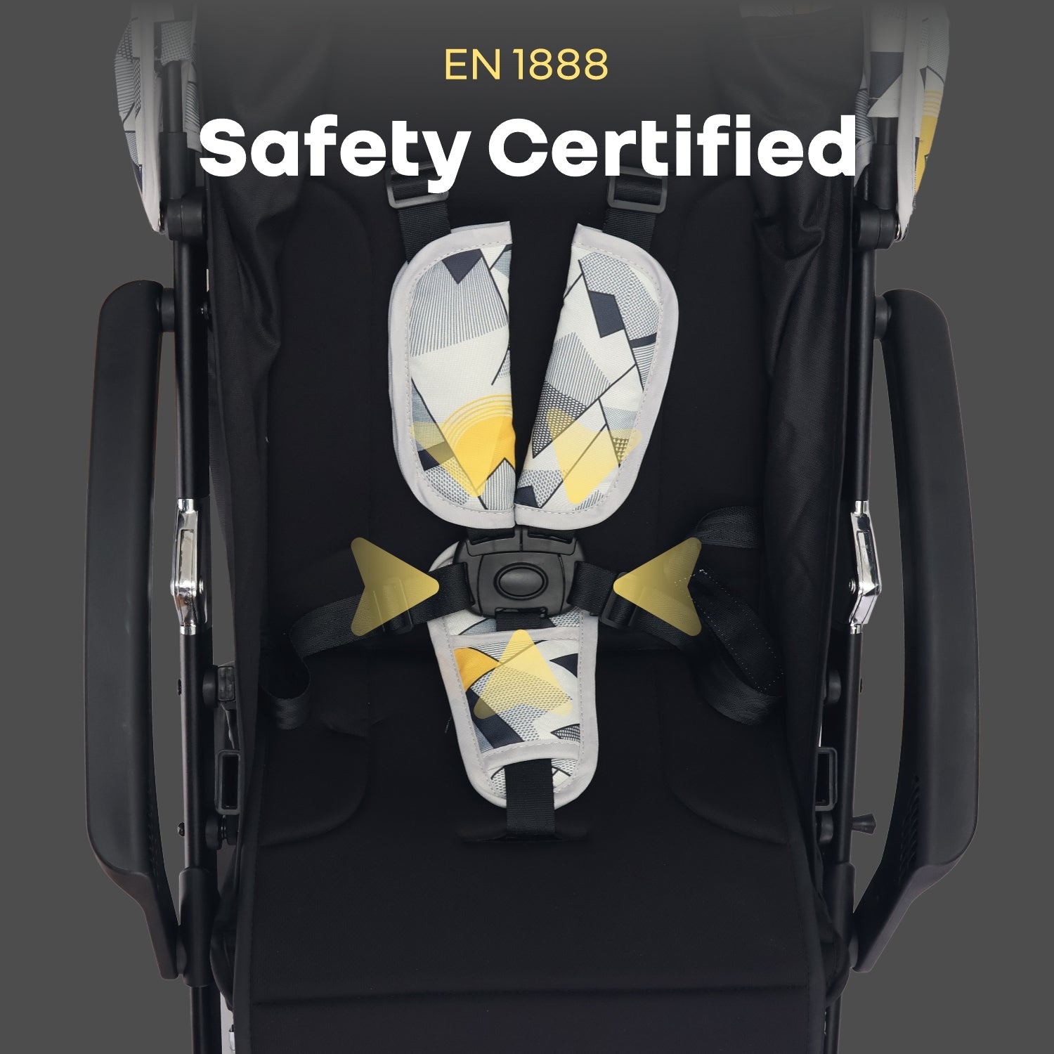 R for Rabbit Street Smart Aero - Black Multi - Baby Stroller & Prams