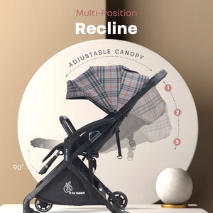 R for Rabbit Street Smart Aero - Grey Stripes - Baby Stroller & Prams