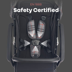 R for Rabbit Street Smart Aero - Grey Stripes - Baby Stroller & Prams