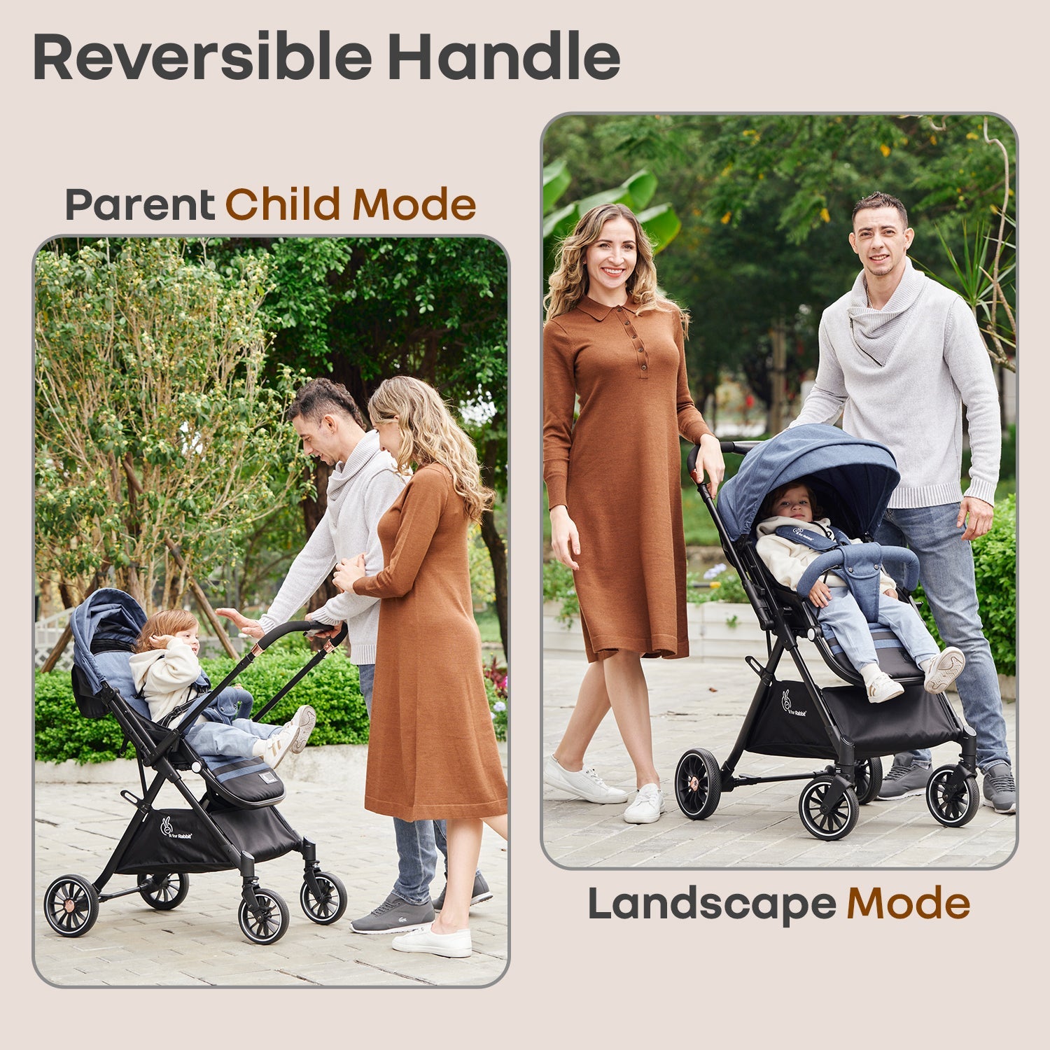 R for Rabbit Street Smart Nova Stroller Blue Black Baby Gear - Baby Stroller & Prams