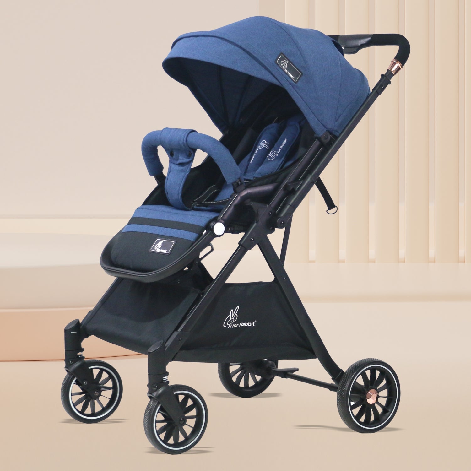 R for Rabbit Street Smart Nova Stroller Blue Black Baby Gear - Baby Stroller & Prams