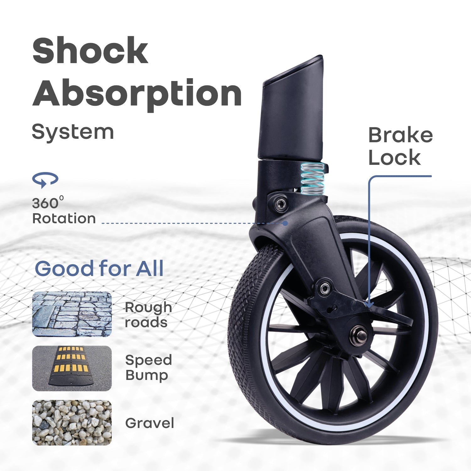 R for Rabbit Street Smart Nova Stroller Blue Black Baby Gear - Baby Stroller & Prams