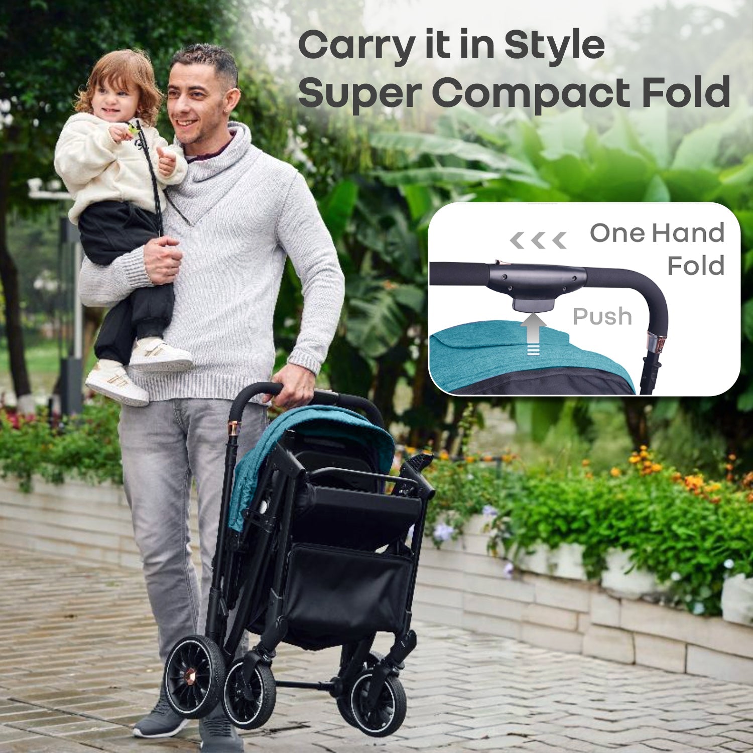 R for Rabbit Street Smart Nova Stroller Green Black Baby Gear - Baby Stroller & Prams