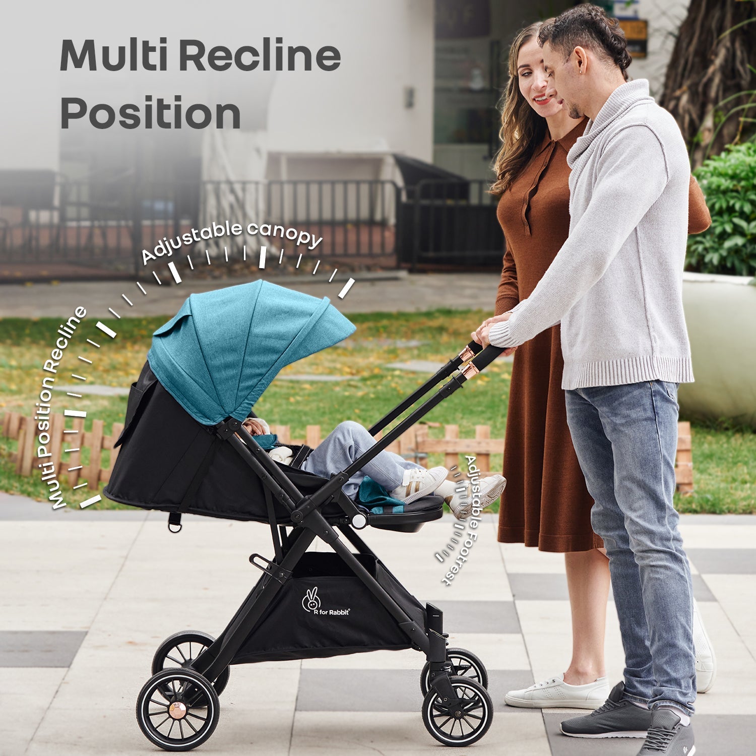 R for Rabbit Street Smart Nova Stroller Green Black Baby Gear - Baby Stroller & Prams