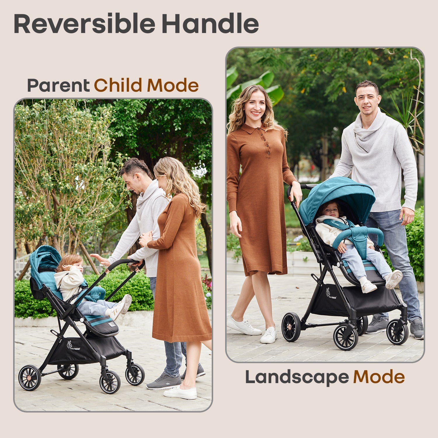 R for Rabbit Street Smart Nova Stroller Green Black Baby Gear - Baby Stroller & Prams