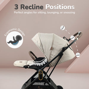 R for Rabbit Street Smart Regal – Reversible Stroller with Auto Fold & 5 - Point Harness - STSRBE05