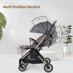 R for Rabbit Street Smart Stroller Ash Grey Baby Gear - Baby Stroller & Prams
