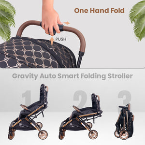 R for Rabbit Street Smart Stroller Gold Black Baby Gear - Baby Stroller & Prams