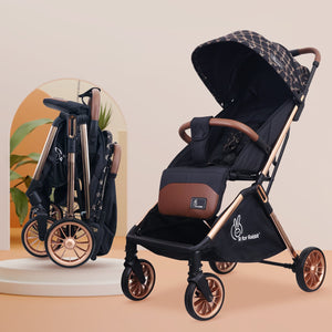 R for Rabbit Street Smart Stroller Gold Black Baby Gear - Baby Stroller & Prams