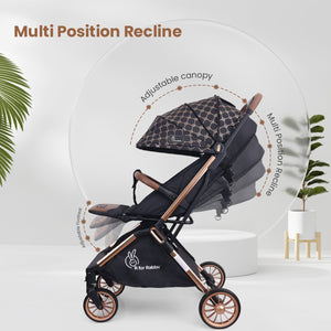 R for Rabbit Street Smart Stroller Gold Black Baby Gear - Baby Stroller & Prams