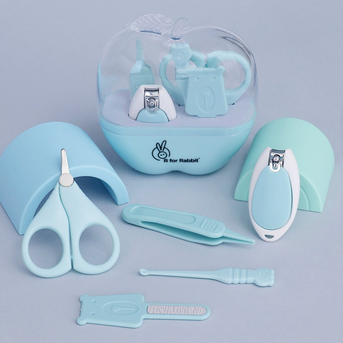 R for Rabbit Stylo Apple Baby Manicure Set- Blue - GRSTAB2
