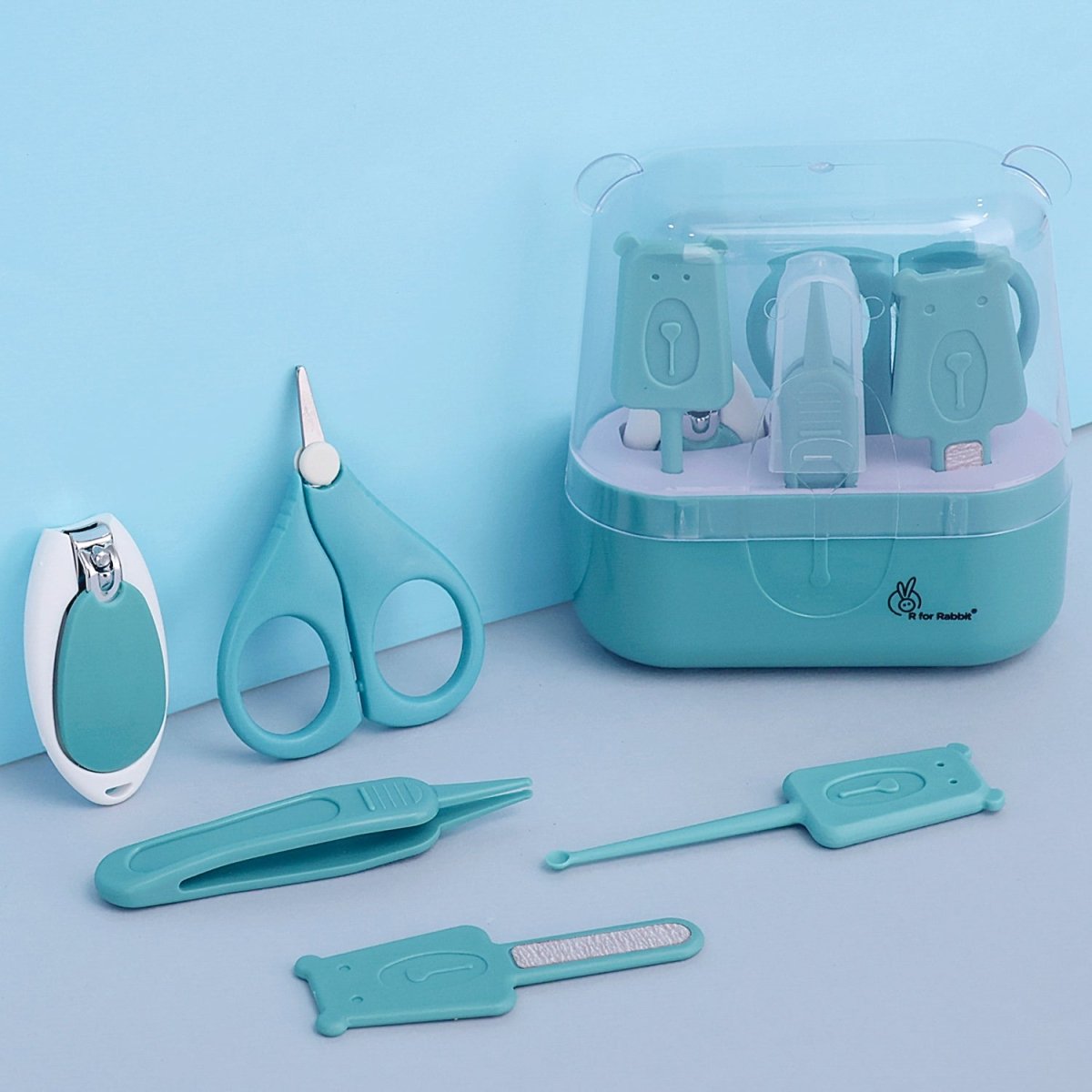 R for Rabbit Stylo Teddy Baby Manicure Set- Blue - GRSTTB2