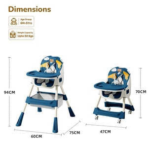 R for Rabbit Sugar Doodle Plus High Chair - Indigo Dye - HCSDID3