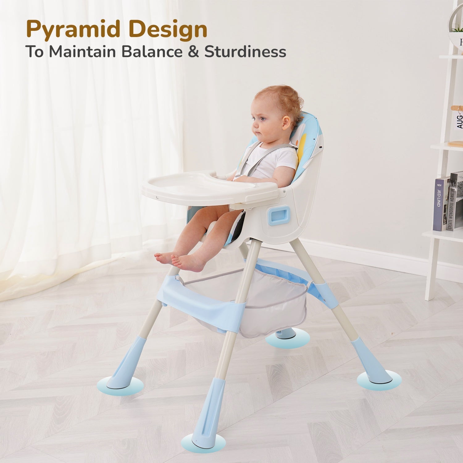 R for Rabbit Sugar Doodle Plus High Chair - Lake Blue - HCSDLB3