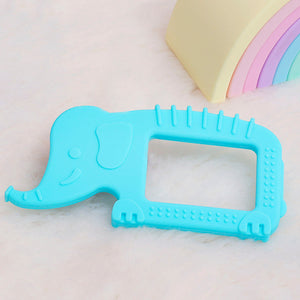 R for Rabbit Tiny Bites Safari - Blue - Teether