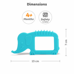 R for Rabbit Tiny Bites Safari (Pack of 2) - Blue - Orange - Teether