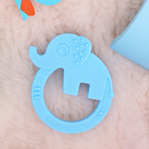 R for Rabbit Tiny Bites Zoobie Silicone Teether Blue - Teether