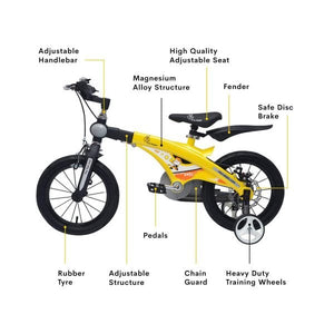 R for Rabbit Tiny Toes Jazz Bicycle I 14 Inch - Yellow - BLTTY14
