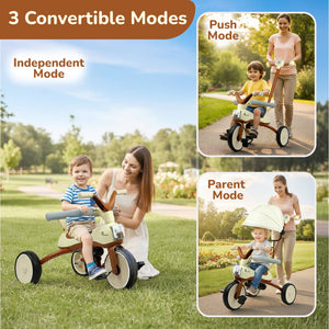 R for Rabbit Tiny Toes Karizma Tricycle Cream Brown Ride ons and Toys - Tricycle