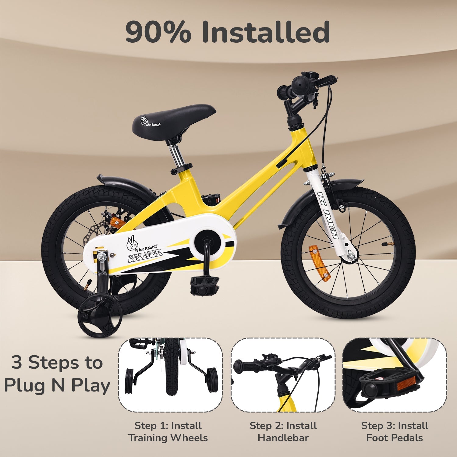 R for Rabbit Tiny Toes Magna Kids Bicycle – 16 Inch - Bicycle