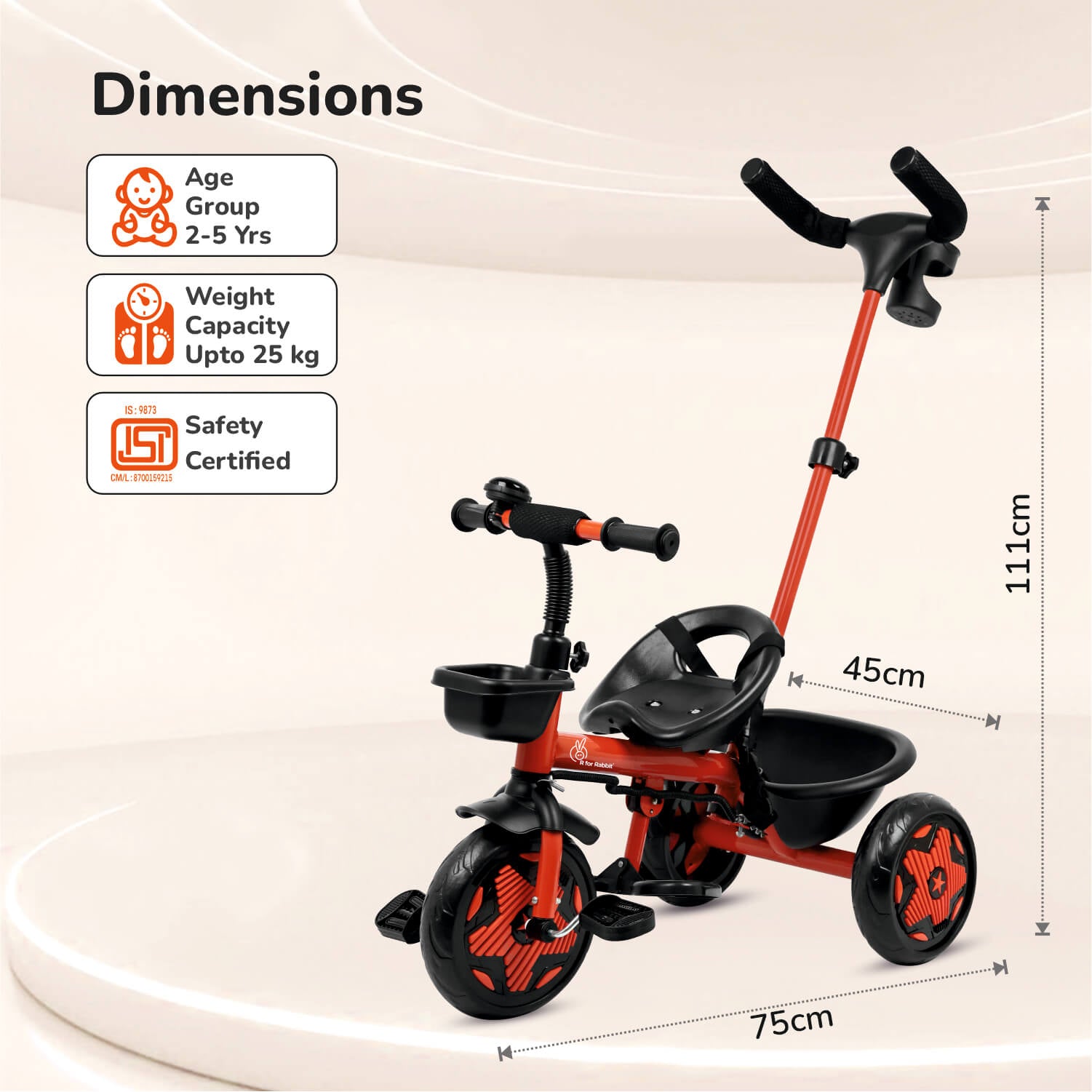 R for Rabbit Tiny Toes R20 Ace - Tricycle
