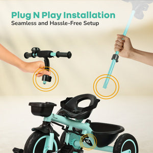 R for Rabbit Tiny Toes R20 Plus Kids Tricycle with Rubber Wheels - Tricycle