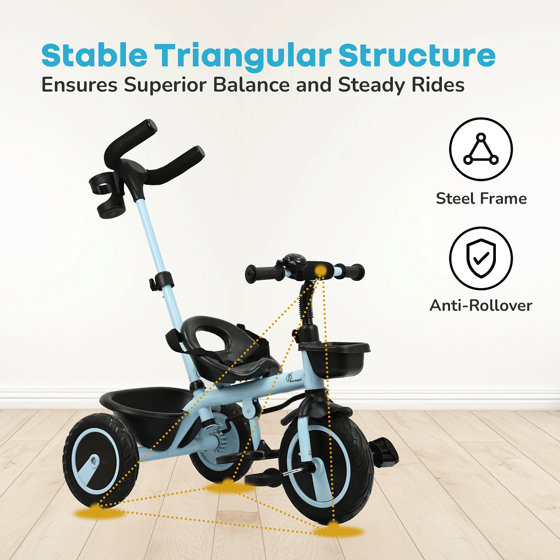 R for Rabbit Tiny Toes R20 Plus Tricycle with Rubber Wheels - Tricycle