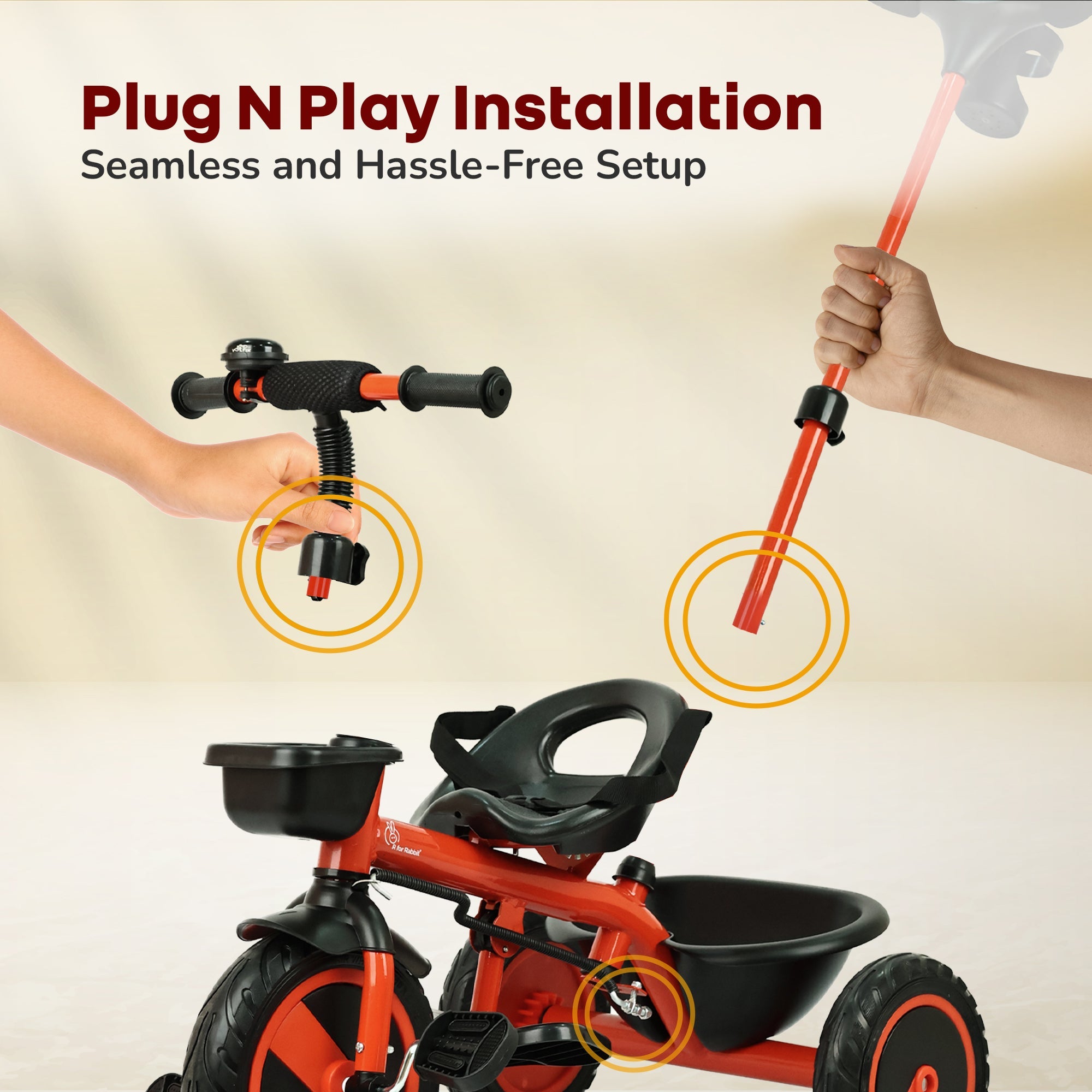 R for Rabbit Tiny Toes R20 Plus Tricycle with Rubber Wheels - Tricycle