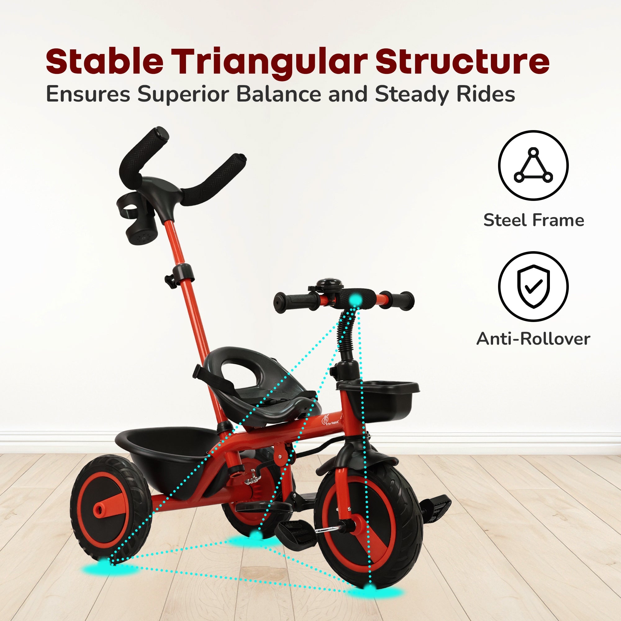 R for Rabbit Tiny Toes R20 Plus Tricycle with Rubber Wheels - Tricycle