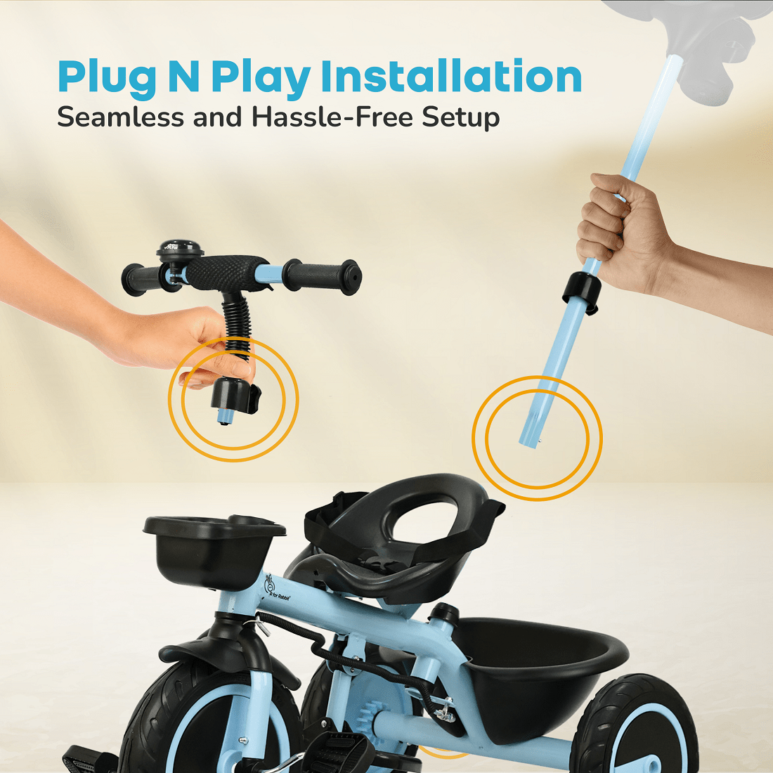 R for Rabbit Tiny Toes R20 Plus Tricycle with Rubber Wheels - Tricycle