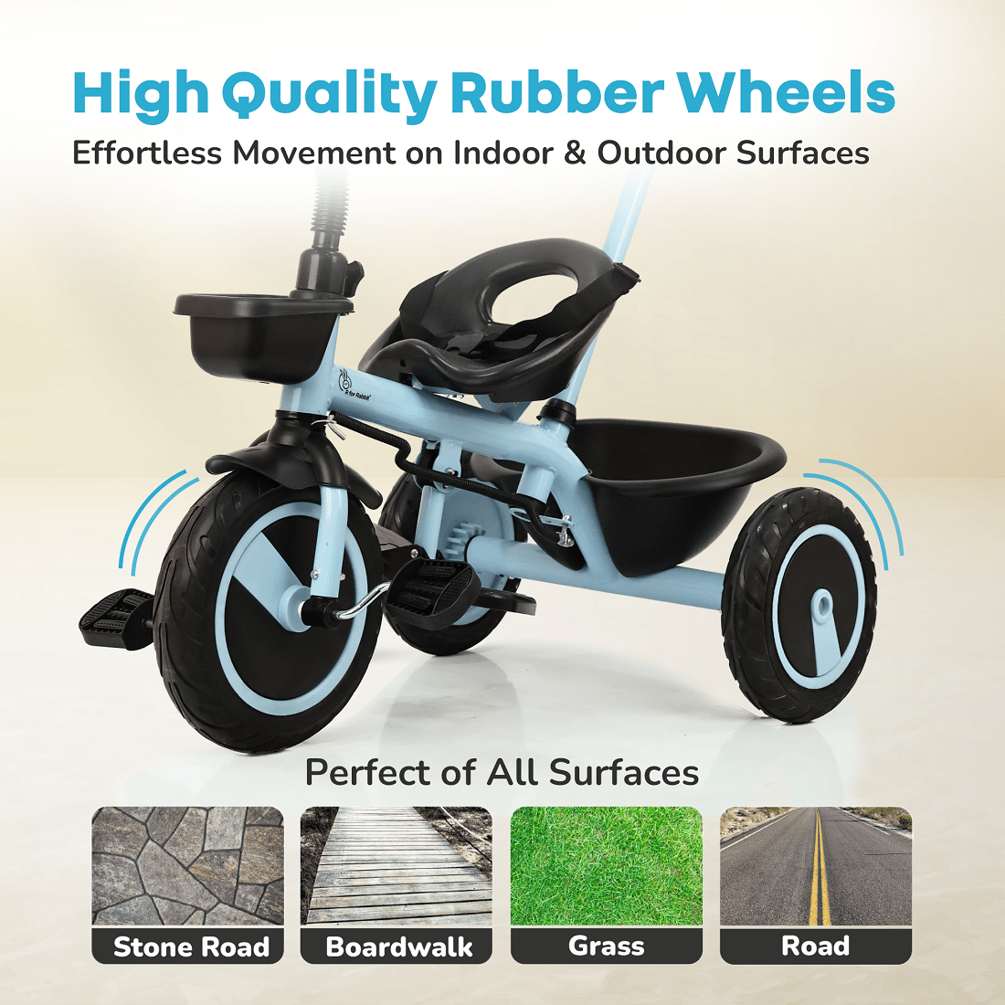 R for Rabbit Tiny Toes R20 Plus Tricycle with Rubber Wheels - Tricycle